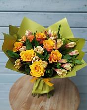 Букет цветов из:  Альстромерии и Розы в Горбово