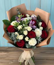 Букет цветов из:  Розы и Альстромерии в Горбово