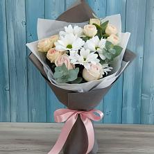 Букет цветов из:  Хризантемы и Розы в Горбово