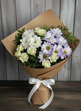 Букет цветов из:  Хризантемы и Розы в Горбово