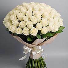 Букет 101 беля роза Белоснежка в Горбово
