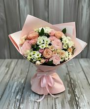 Букет цветов из:  Гвоздики, Розы и Хризантемы в Горбово