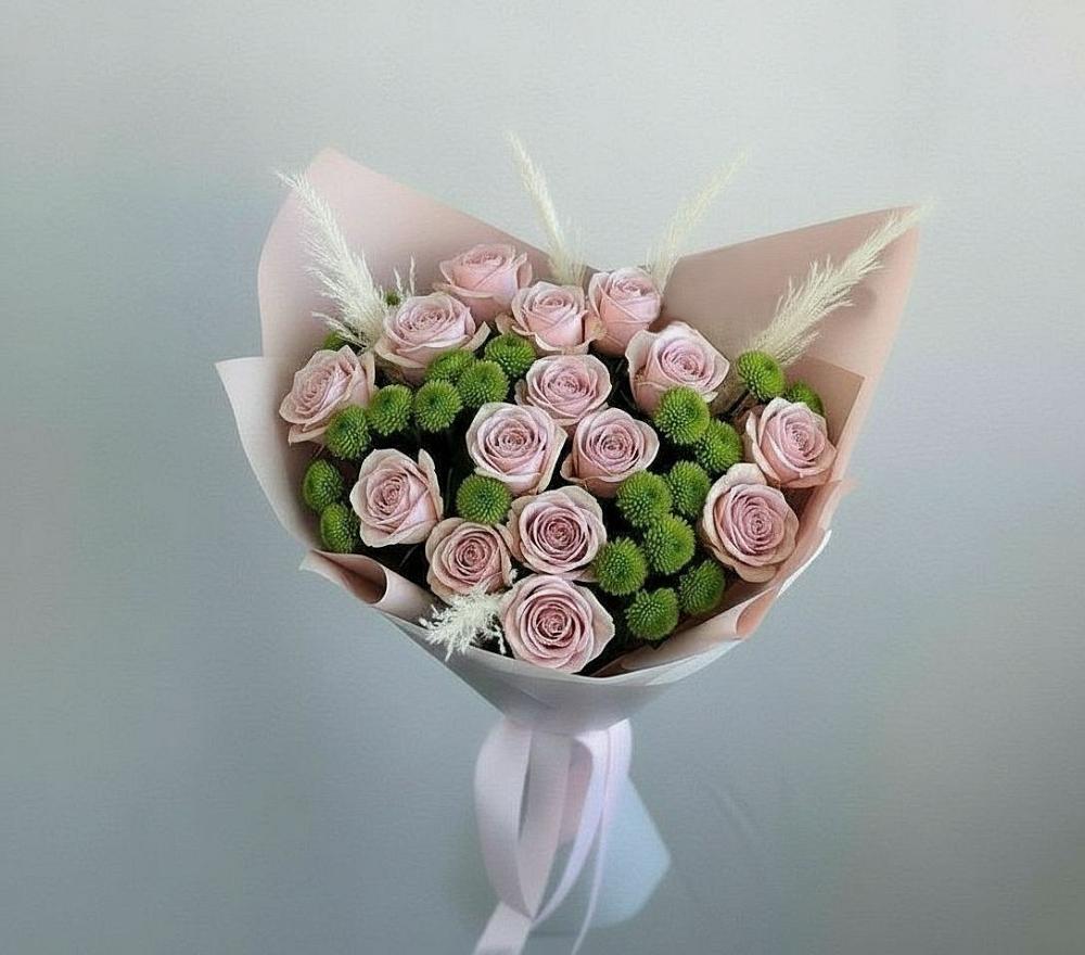 Букет цветов из: Розы и Хризантемы в Горбово