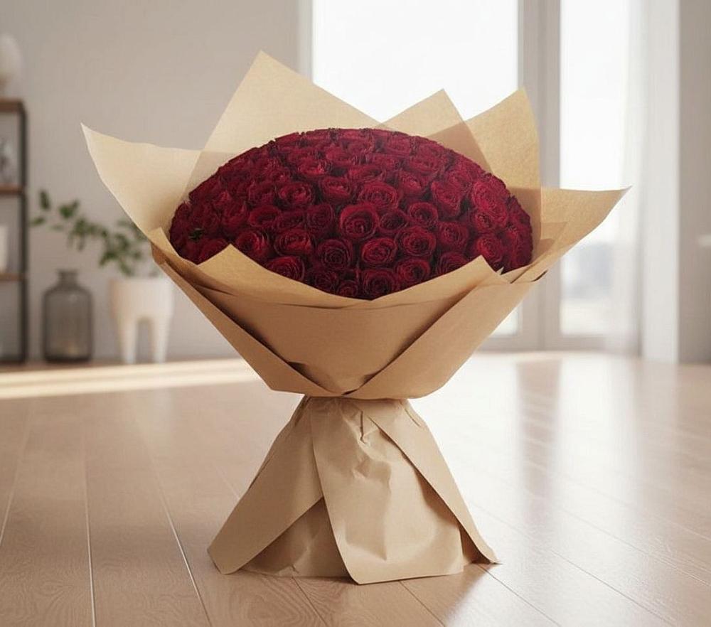 Букет 101 Красная роза в Горбово