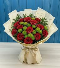 Букет цветов из:  Розы и Хризантемы #REPLACE_PRED# Горбово